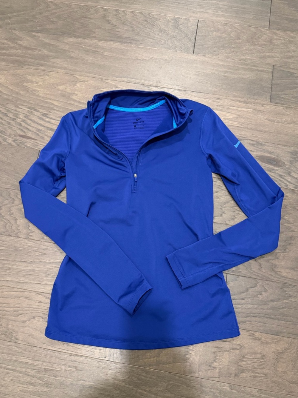 Nike Pro Dri-Fit Blue Zip-Front Top